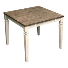 Adjustable Dining Table with Butterfly Leaf in Smokey White & Peppercorn