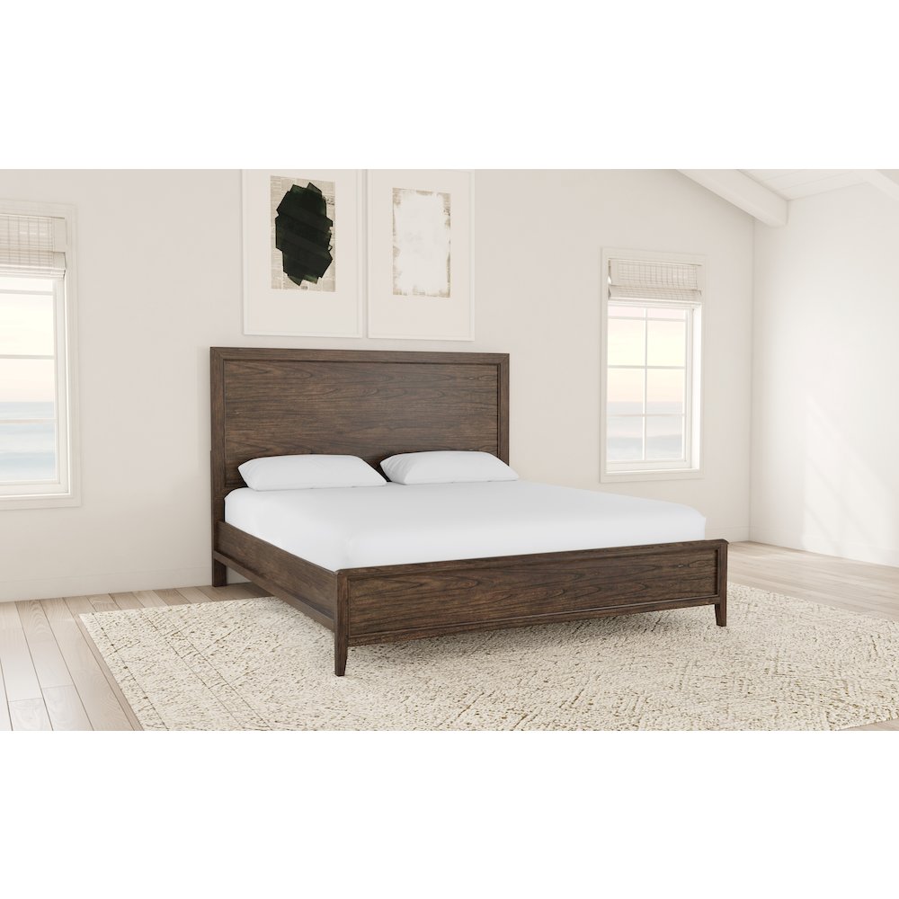 Bryson King Panel Bed, Gray Brown Finish