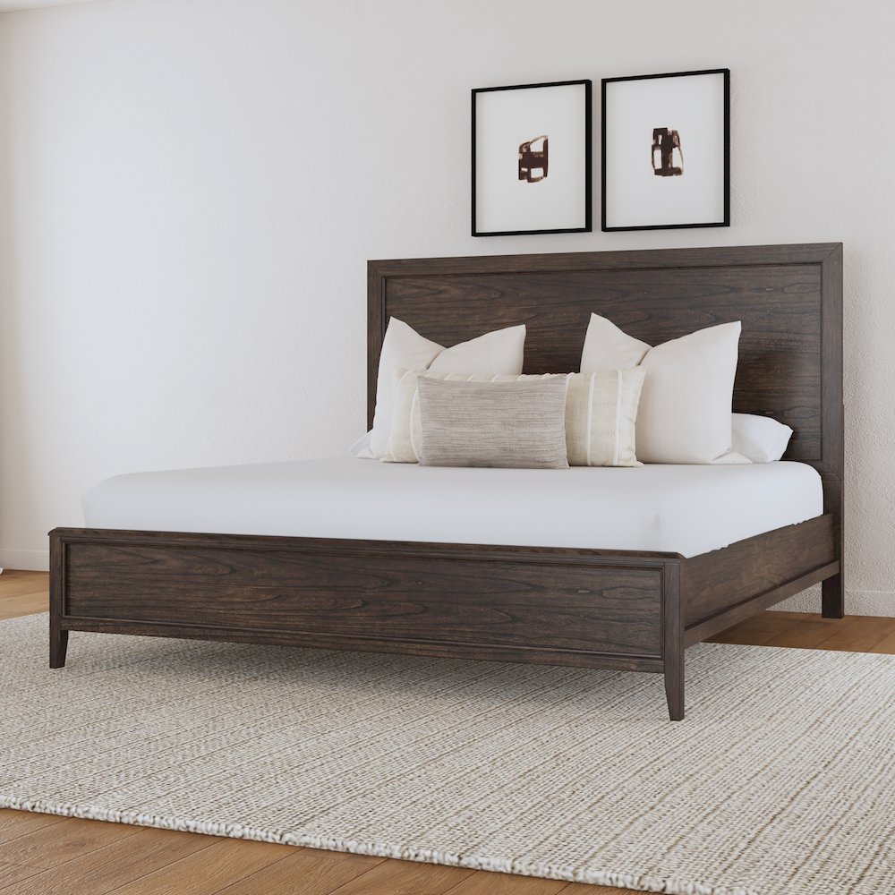 Bryson King Panel Bed, Gray Brown Finish