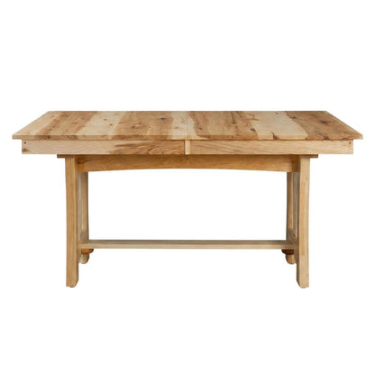 Adjustable Dining Table with Natural Hickory Finish and Self-Storing Leaves