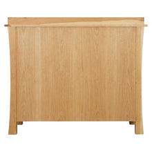 Natural Finish Sideboard with Distressed Look and Dark Brass Hardware
