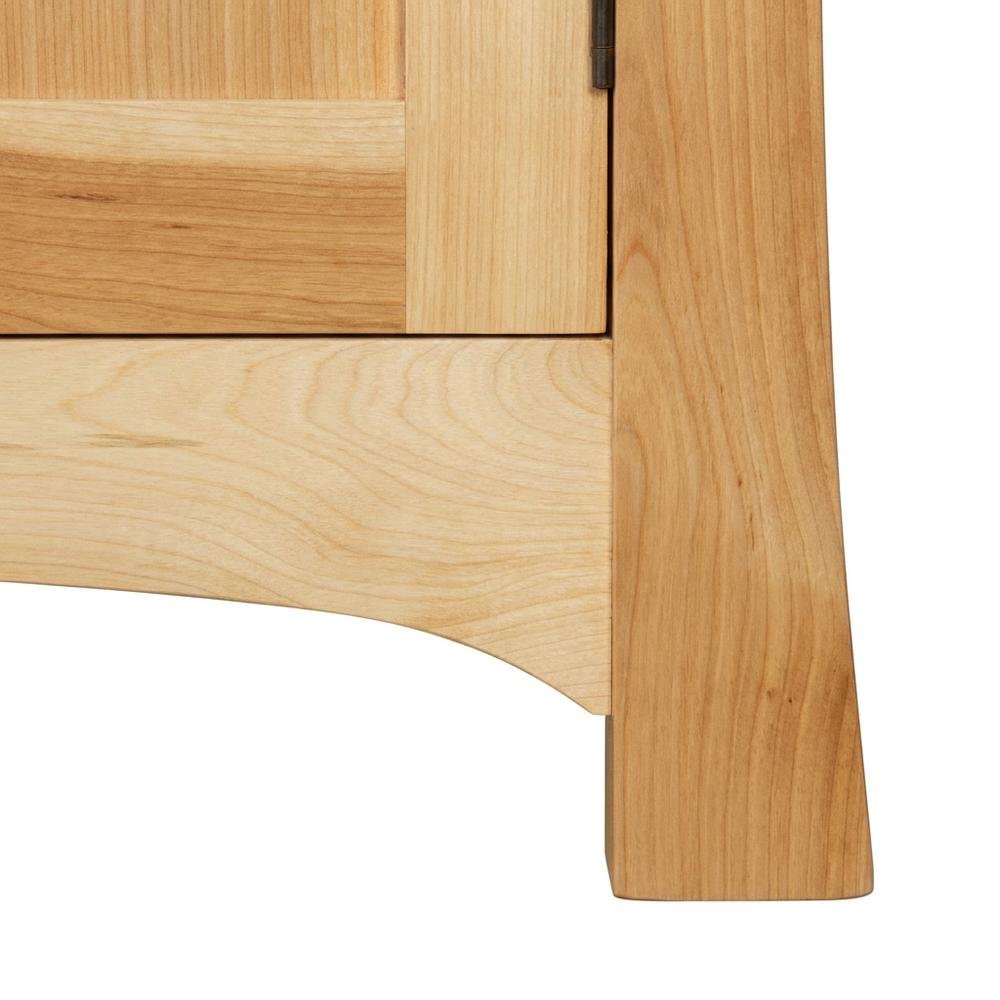 Natural Finish Sideboard with Distressed Look and Dark Brass Hardware
