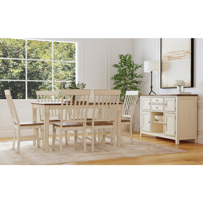 36"-54" Dinette Leg Table with (1) 18" Butterfly Leaf, Smokey White & Peppercorn