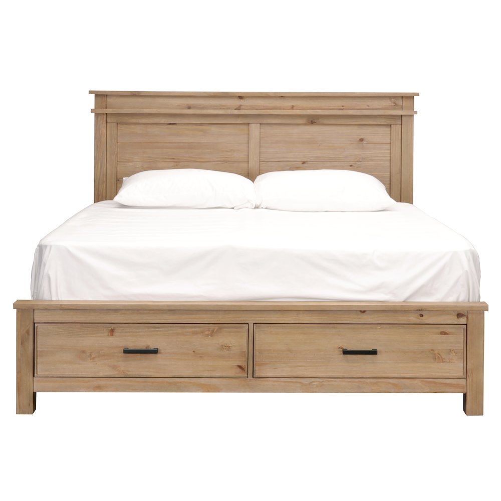 Glacier Point Queen Storage Bed, Golden Java Finish