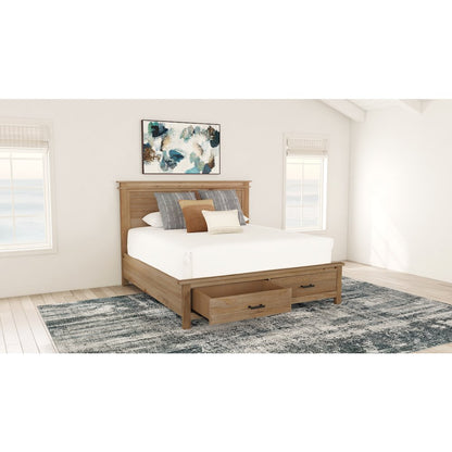 Glacier Point Queen Storage Bed, Golden Java Finish