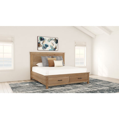 Glacier Point Queen Storage Bed, Golden Java Finish