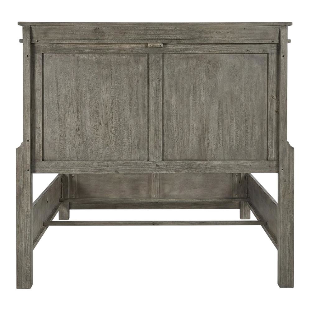 Graystone Finish Queen Panel Bed with Solid New Zealand Pine