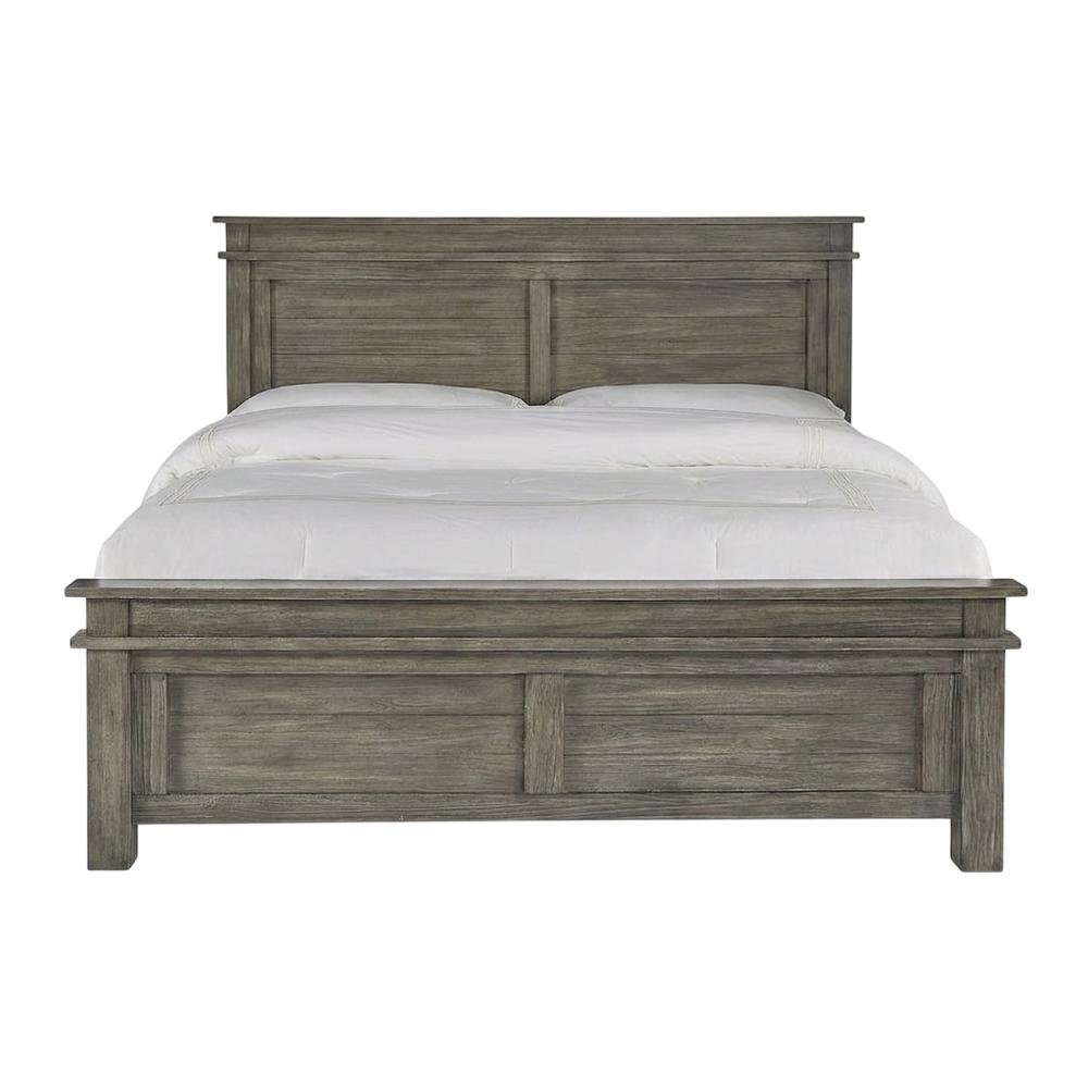 Graystone Finish Queen Panel Bed with Solid New Zealand Pine