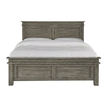 Graystone Finish Queen Panel Bed with Solid New Zealand Pine