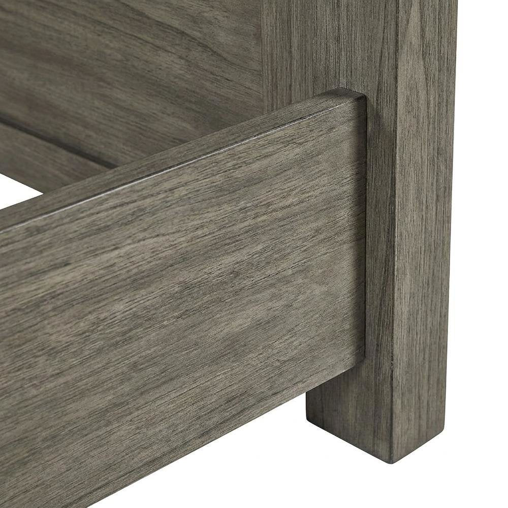 Graystone Finish Queen Panel Bed with Solid New Zealand Pine