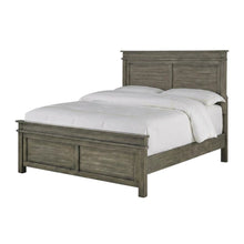 Graystone Finish Queen Panel Bed with Solid New Zealand Pine