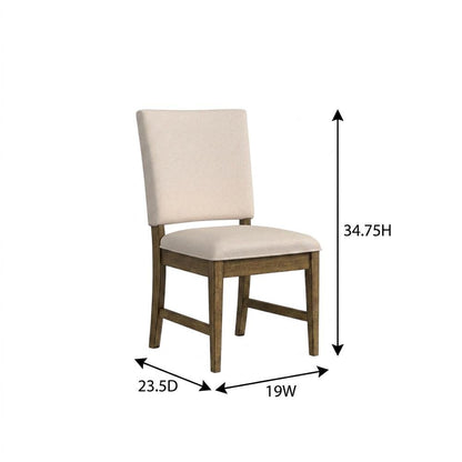 Toasted Java ladderback side chairs with upholstered seats, 2-piece set