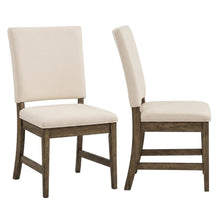 Toasted Java ladderback side chairs with upholstered seats, 2-piece set