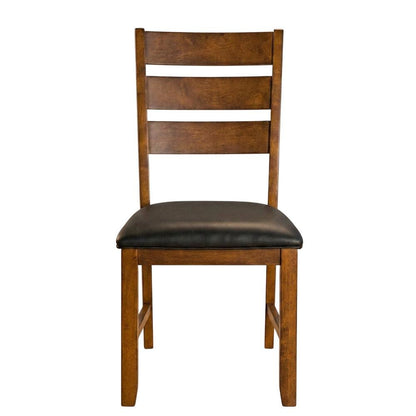 Mango Upholstered Side Chairs with Distressed Finish and Rustic Style, Set of 2