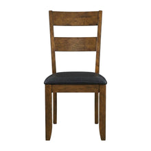 Rustic Whiskey Ladderback Side Chairs with Upholstered Seats (2 Pack)