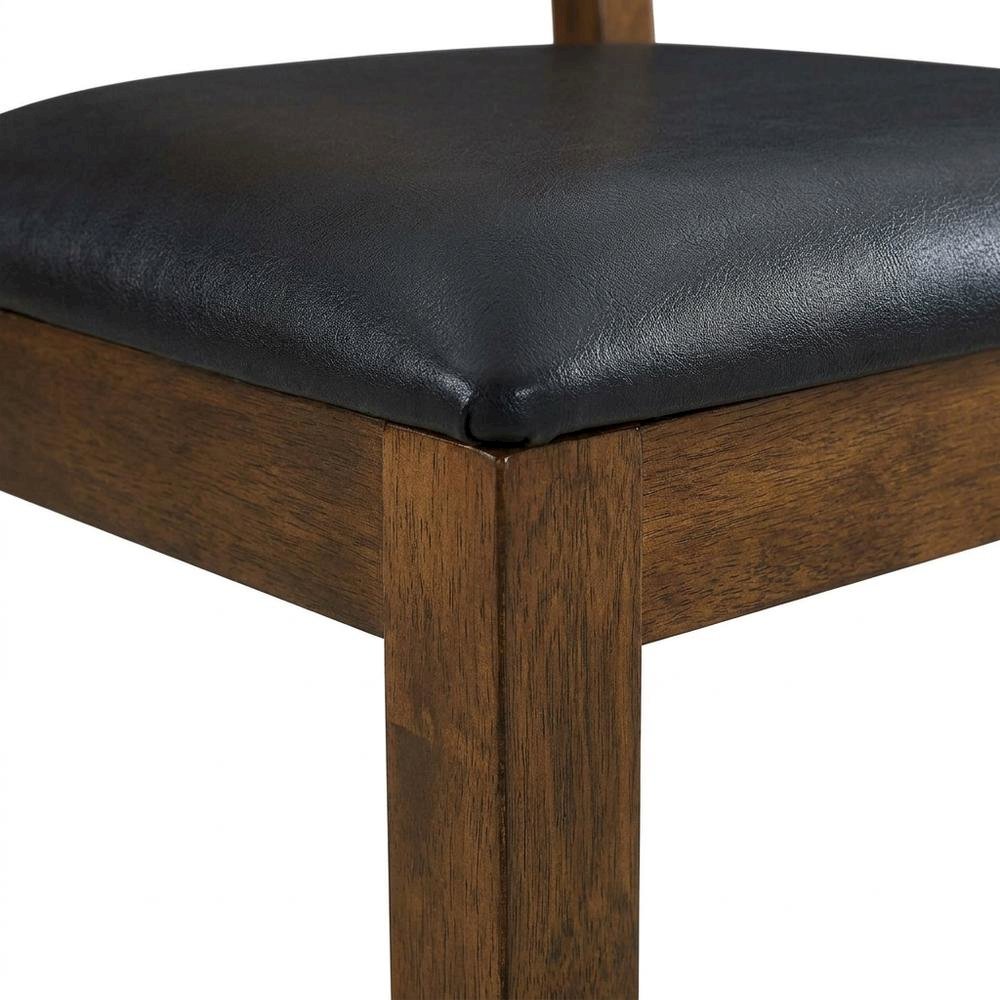 Rustic Whiskey Ladderback Side Chairs with Upholstered Seats (2 Pack)