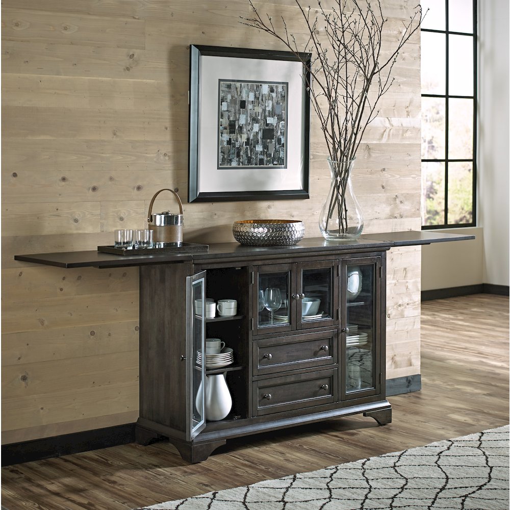 Mariposa Flip-Top Server, Warm Gray