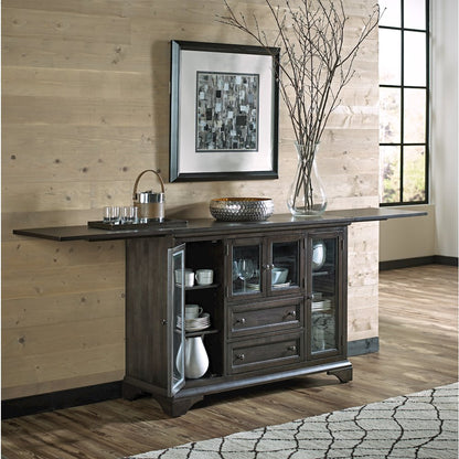 Mariposa Flip-Top Server, Warm Gray