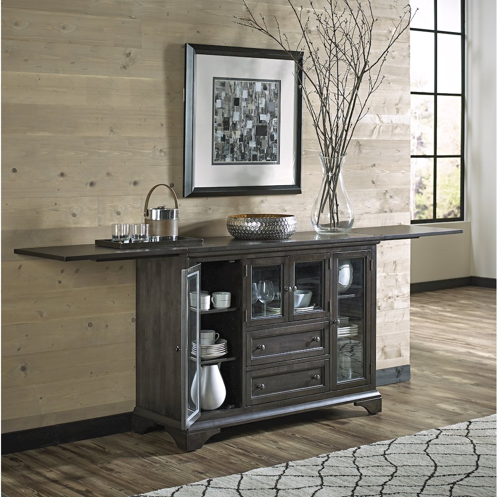 Mariposa Flip-Top Server, Warm Gray