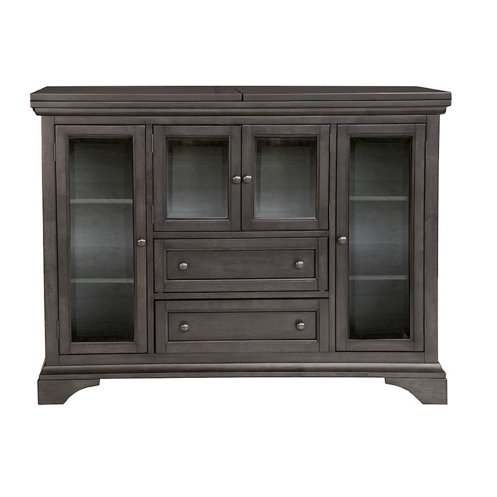 Mariposa Flip-Top Server, Warm Gray