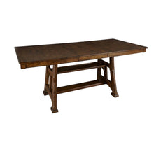 Adjustable Mango Dining Table in Warm Pecan Finish for 8-Persons