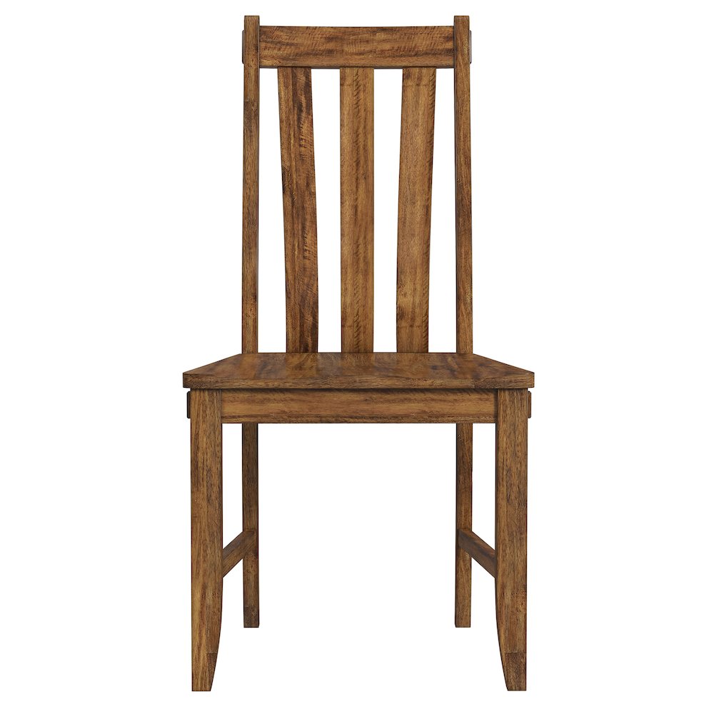 Silverdale Slatback Chair with Wood Seat (Pack of 2), Russet