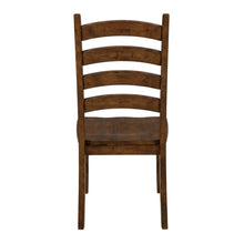 Rustic Amber Side Chair with Distressed Finish and Solid Rubberwood Construction