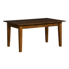 Rustic Amber Rectangle Dining Table with Distressed Finish and Adjustable Length