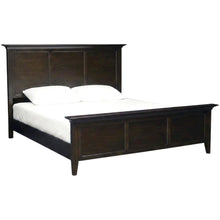 Cherry Brown Finish Platform Bed with Solid Mahogany in Transitional Style