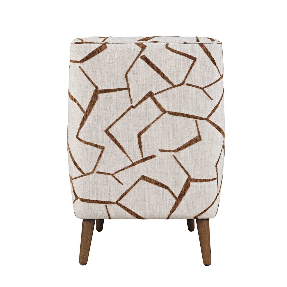 Nielsen Mid-Century Modern Upholstered Geometric Lounge Accent Chair