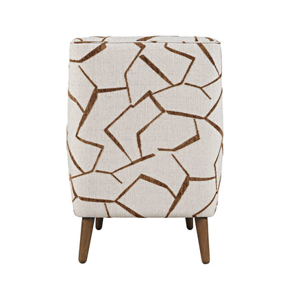 Nielsen Mid-Century Modern Upholstered Geometric Lounge Accent Chair