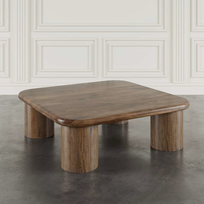 Mandara Global Modern 44" Square Solid Wood Coffee Table