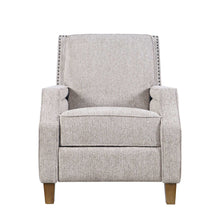 York Push Back Upholstered Recliner Accent Chair with Nailhead Trim