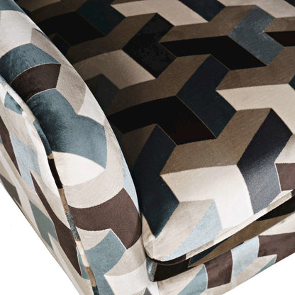 Nielsen Mid-Century Modern Upholstered Geometric Lounge Accent Chair