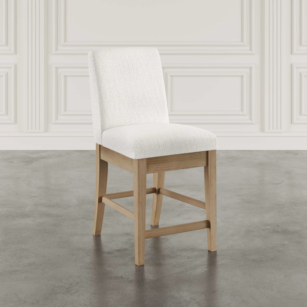 Sequoia Modern Rustic Solid Wood Upholstered Parsons Counter Stool (Set of 2)