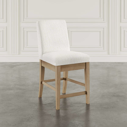 Sequoia Modern Rustic Solid Wood Upholstered Parsons Counter Stool (Set of 2)