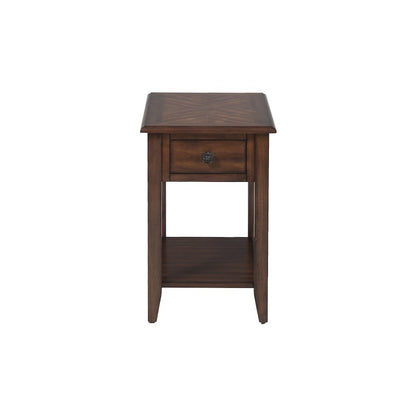 Medium Brown Chairside Table