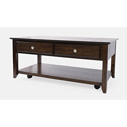 Modern Espresso Four Drawer 44" Coffee Table