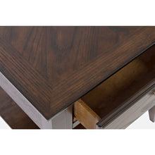 Modern Espresso Traditional End Table with Drawer and Shelf