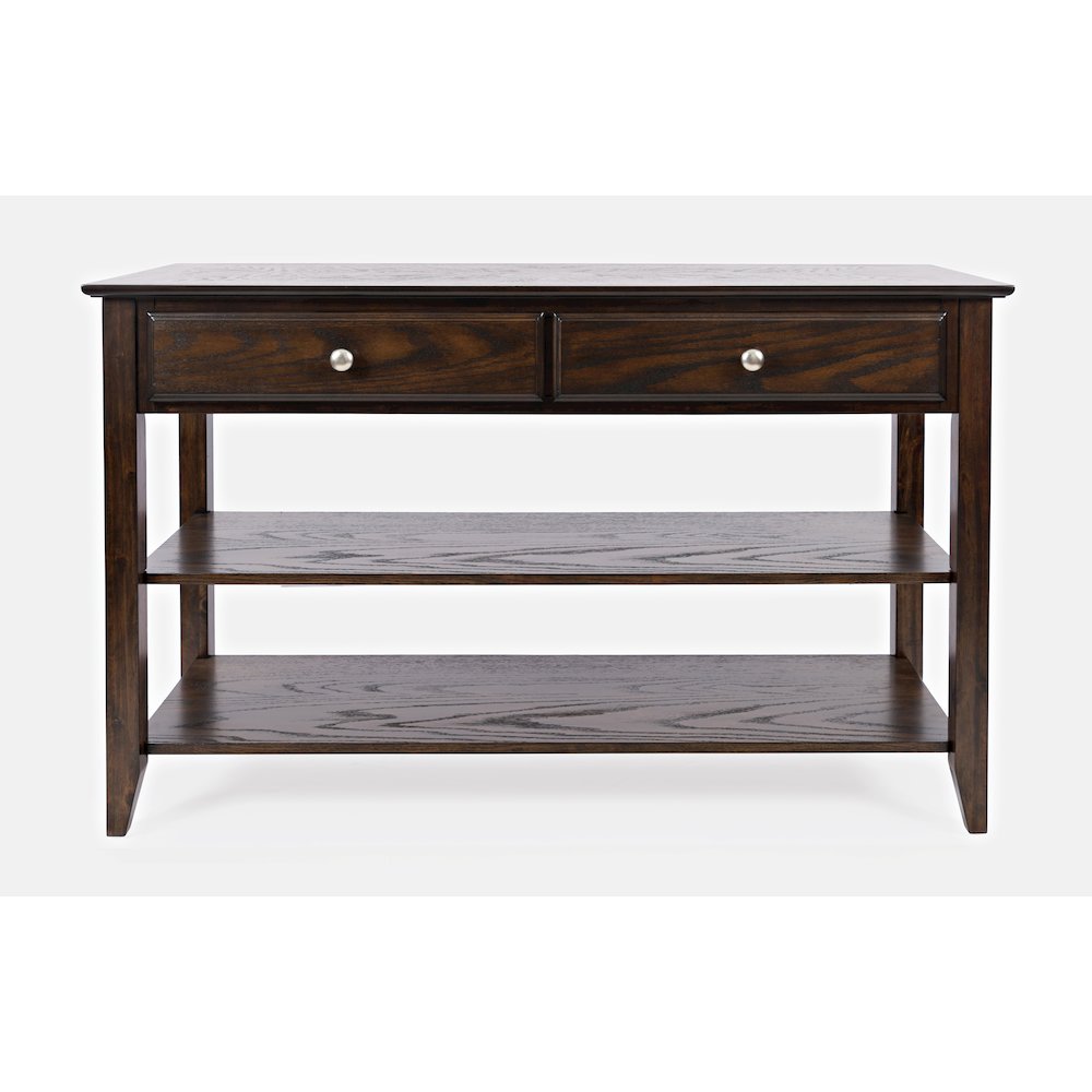 Modern Espresso Traditional 48" Sofa Console Table with Two Drawers