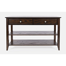 Modern Espresso Traditional 48" Sofa Console Table with Two Drawers