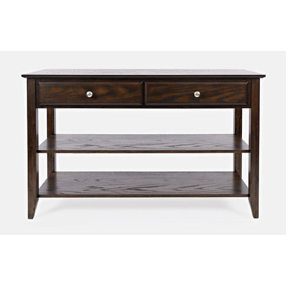 Modern Espresso Traditional 48" Sofa Console Table with Two Drawers