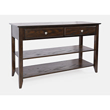 Modern Espresso Traditional 48" Sofa Console Table with Two Drawers