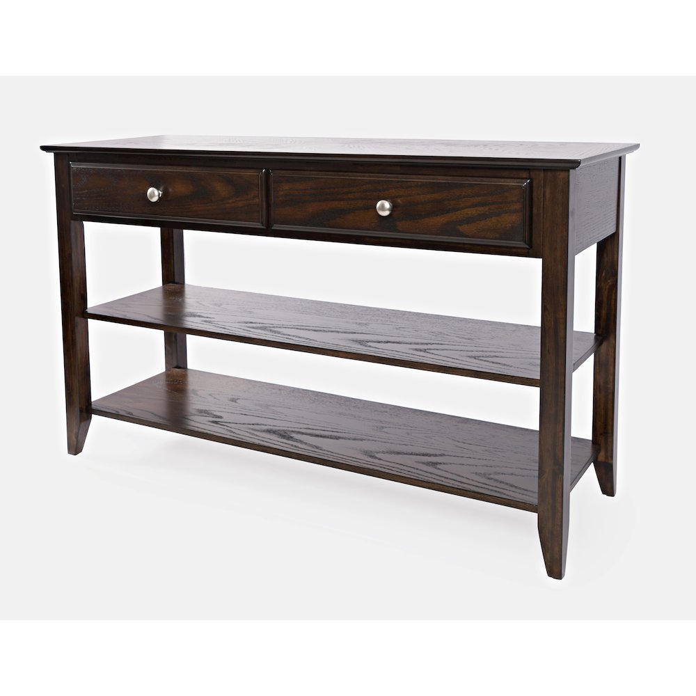 Modern Espresso Traditional 48" Sofa Console Table with Two Drawers