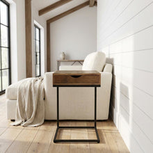 Checkerboard C-Table, Modern Accent Side and End Table for Living Room