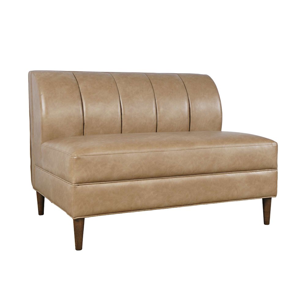 Ruston Modern Banquette Faux Leather Sectional Two Seat Bench