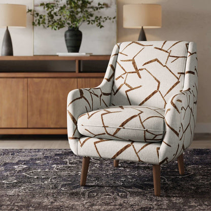 Nielsen Mid-Century Modern Upholstered Geometric Lounge Accent Chair