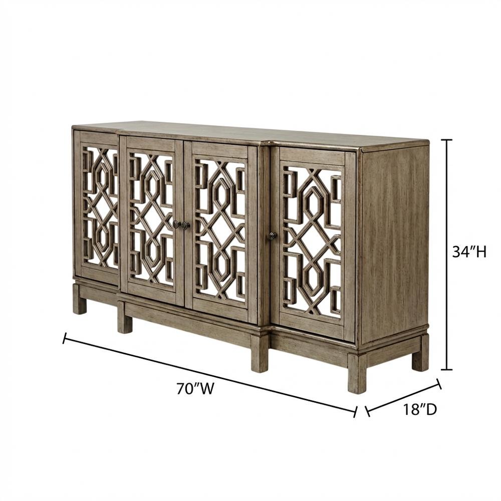 Mirrored Console Table, Vintage Accent Entryway Table for Living Room