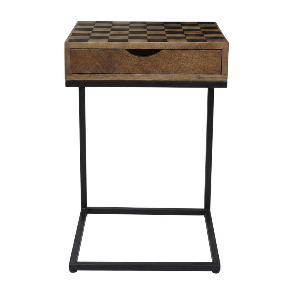 Checkerboard C-Table, Modern Accent Side and End Table for Living Room