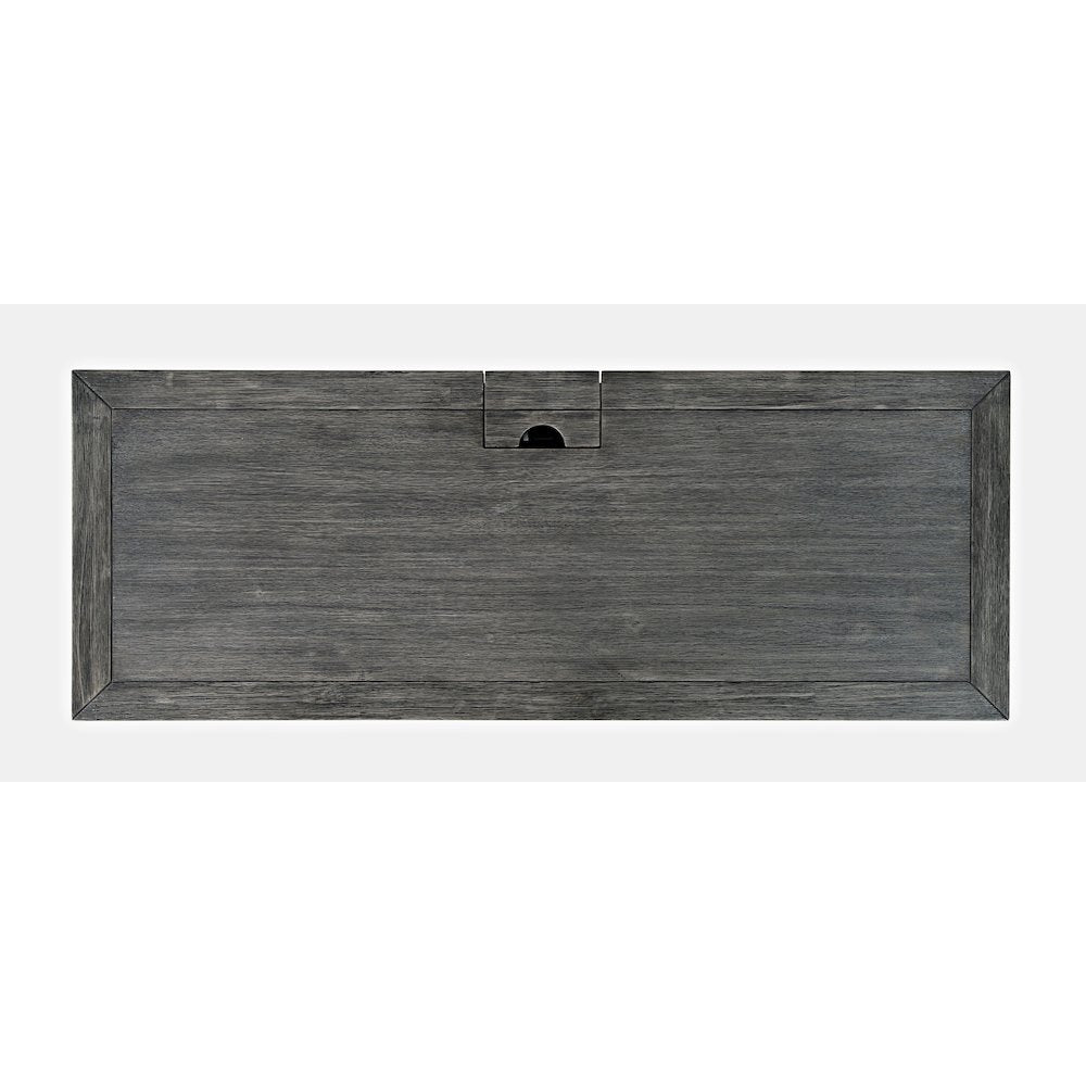Gramercy Mid-Century Modern Chevron Three Drawer USB Charging Desk